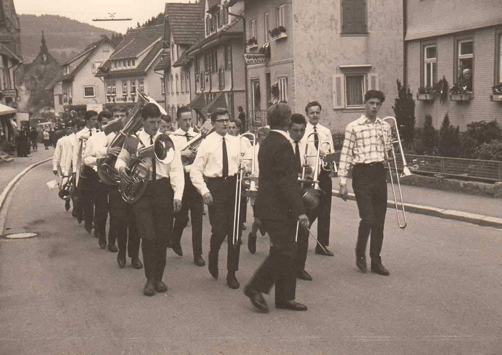Jugendorchester – Umzug 1965
